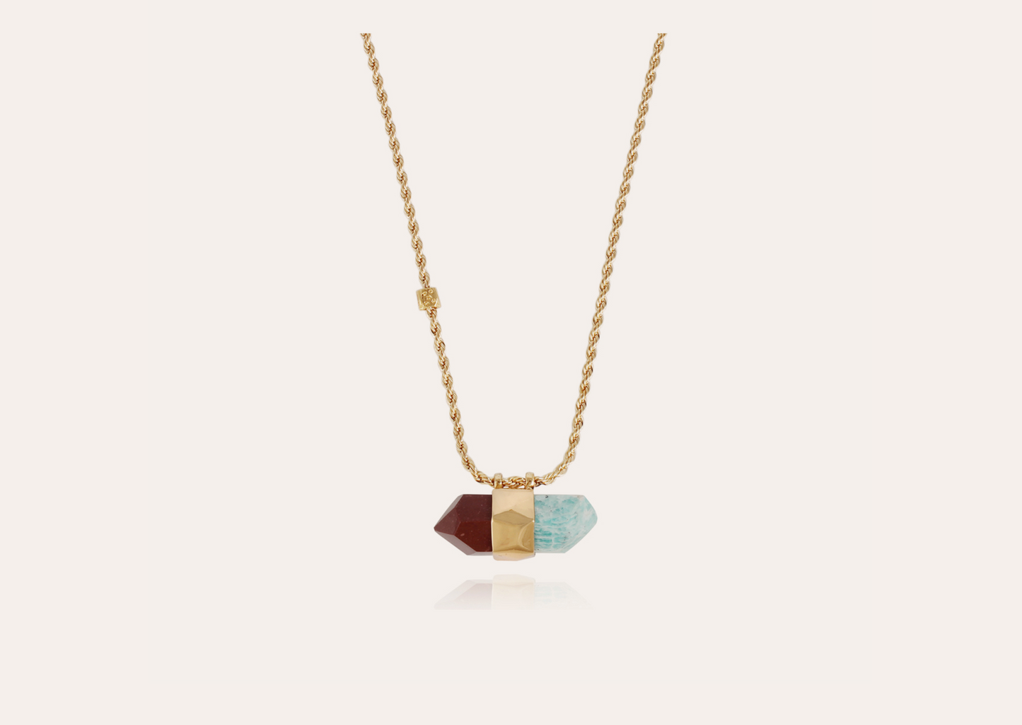 Necklace pendant gas bijoux aventurine