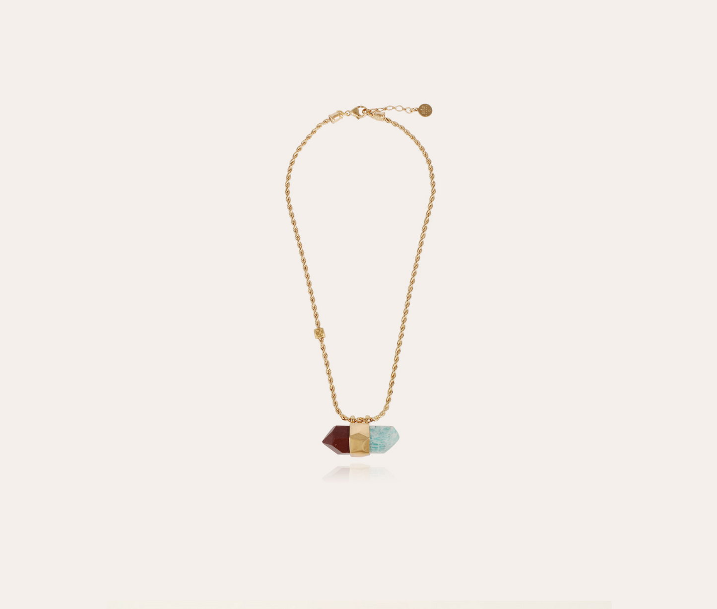 Necklace pendant gas bijoux aventurine