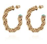 Gas Bijoux Cabachon Hoops