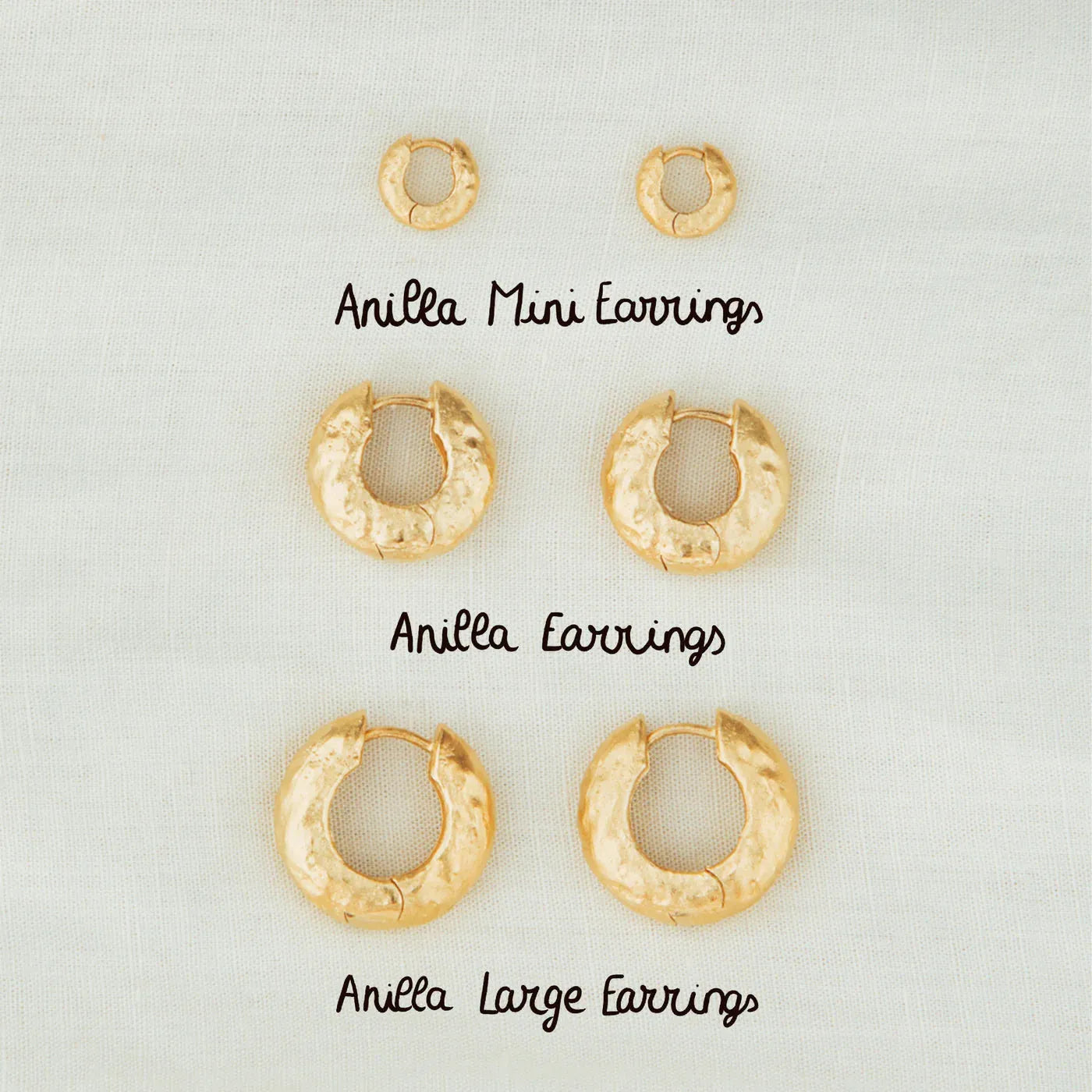 Agapee Anilla gold size chart