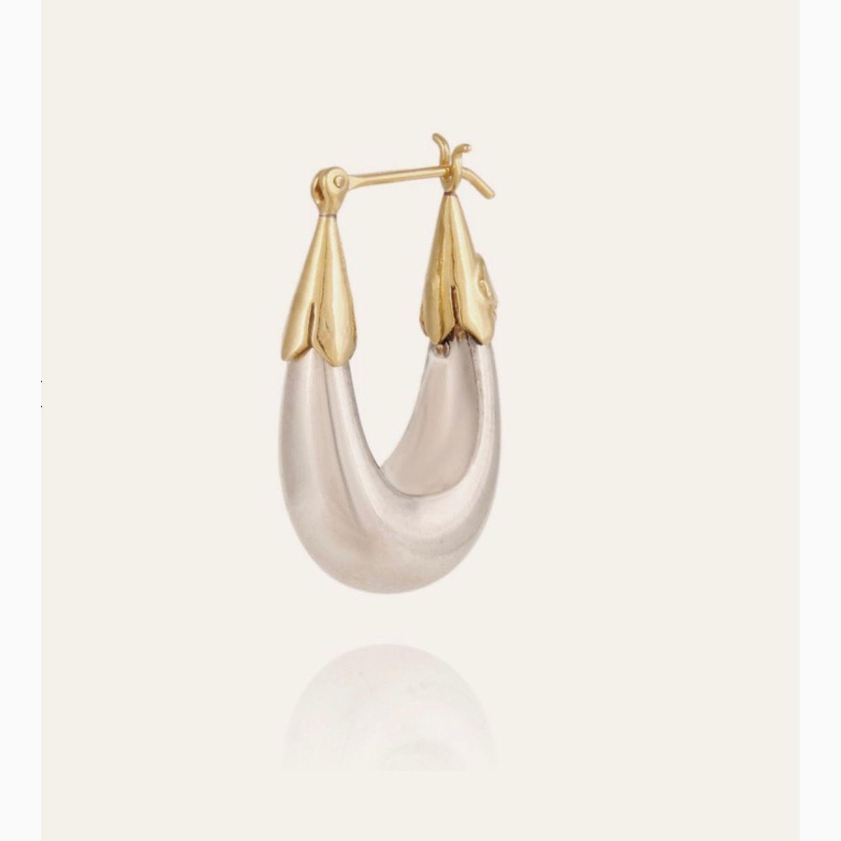 Gas Bijoux Ecume silver earrings bi colour