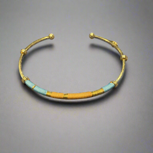 zanzibar bracelet blue orange gas bijoux
