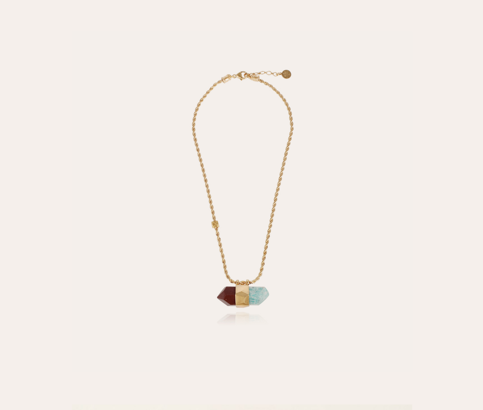 Necklace pendant gas bijoux aventurine
