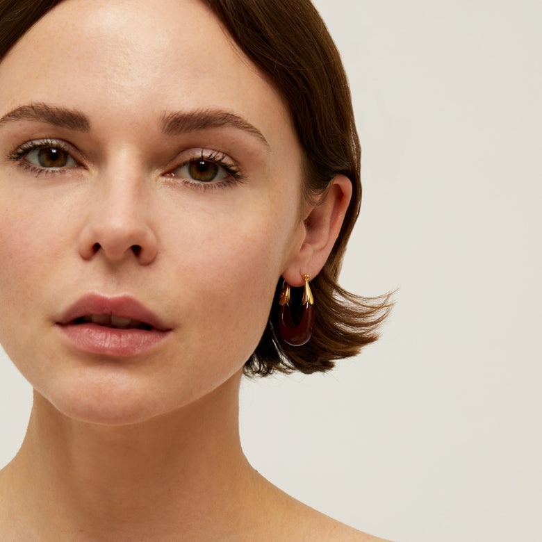 Gas Bijoux Ecume earrings purple