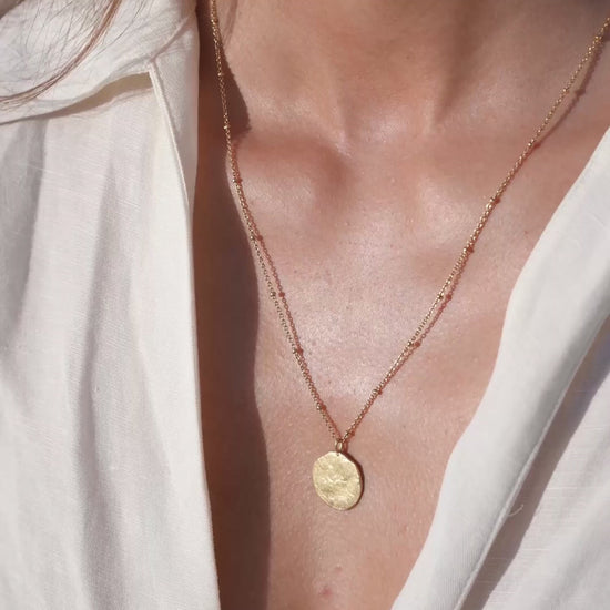 video of luna necklace on model